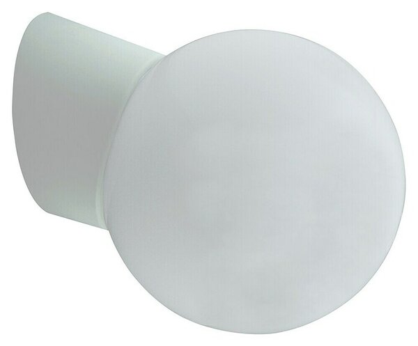 Okrogla LED stenska svetilka (Poševno plastično grlo, Ø x V: 15 x 20,5 cm, 9 W, Toplo bela)
