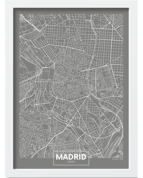 Plakat z okvirjem 40x55 cm Madrid – Wallity