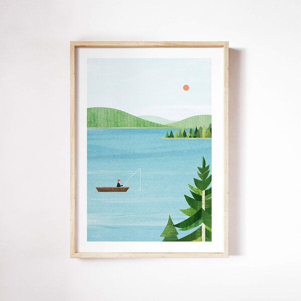 Plakat 30x40 cm Lake - Travelposter