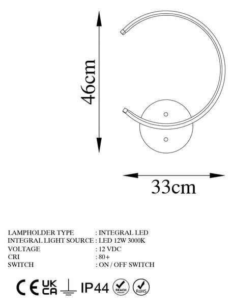 LED stenska svetilka v zlati barvi ø 10 cm Moon – Opviq lights