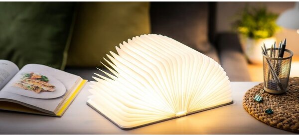 LED namizna svetilka s tekstilnim senčilom (višina 2,5 cm) Booklight – Gingko