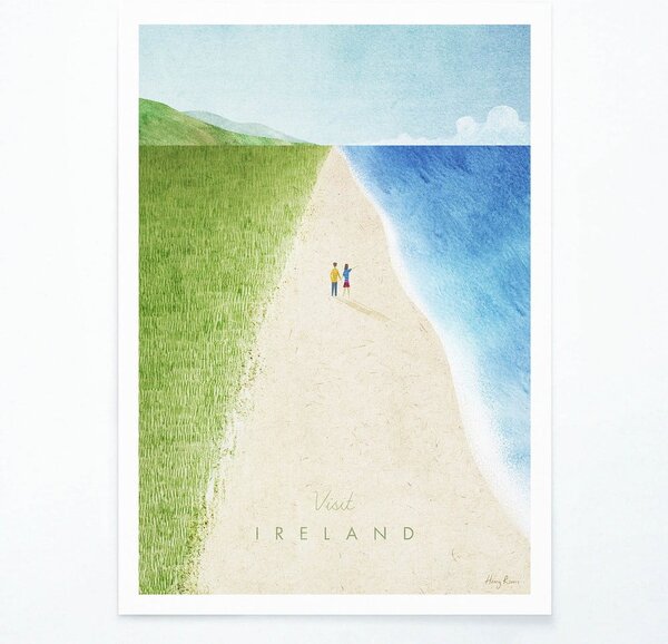 Plakat Travelposter Ireland, 30 x 40 cm