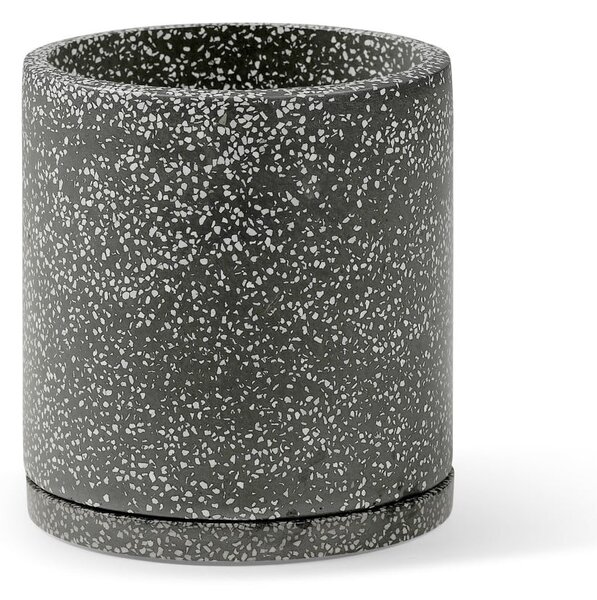 Temno siv cvetlični lonček Bonami Selection Terrazzo, ø 34 cm