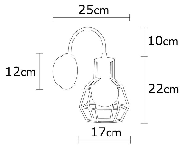 Črna/bronasta stenska svetilka ø 17 cm Kapadokya – Opviq lights