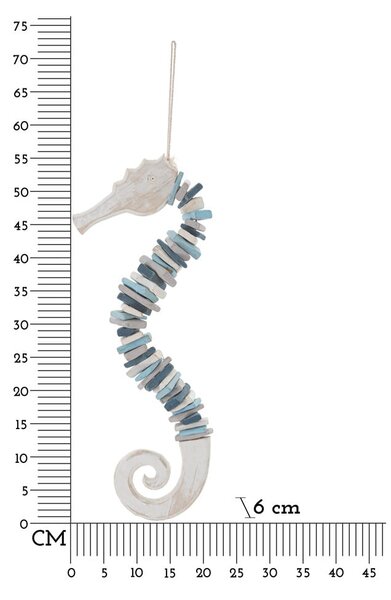 Lesena stenska dekoracija 22x55 cm Sea Horse – Mauro Ferretti