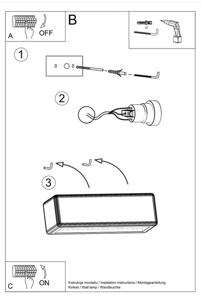 Bela stenska svetilka Mosorio – Nice Lamps