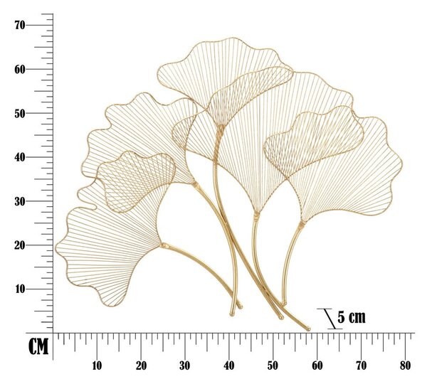 Kovinska stenska dekoracija 79x68 cm Leaf – Mauro Ferretti