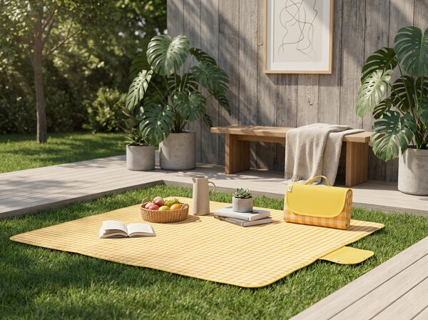 Zložljiva plažna podloga za piknik PIKNIX 145x200 cm - več barv Barva: Oranžna