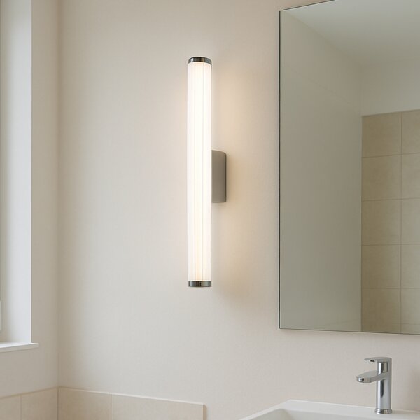 Retro stenska svetilka Gunmetal 60,4 cm vklj. LED IP44 - Coco
