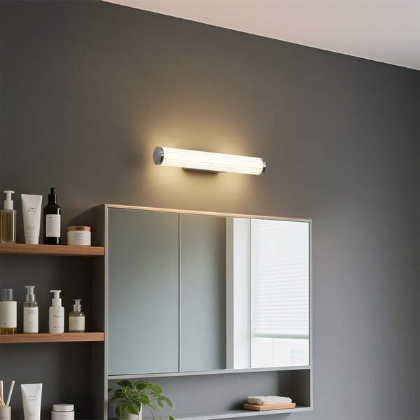 Retro stenska svetilka Gunmetal 40,4 cm vklj. LED IP44 - Coco