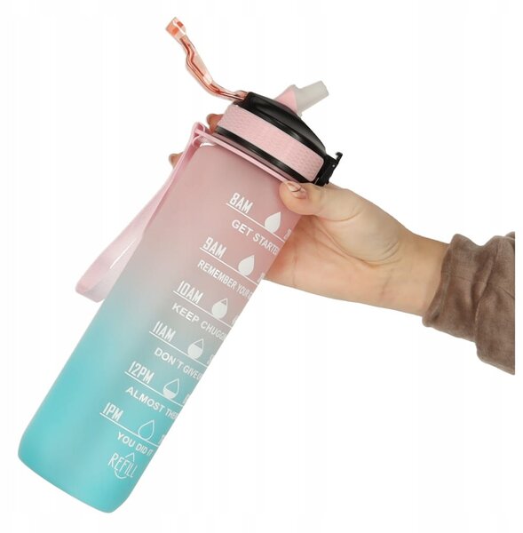 Športni bidon s slamico za vodo 1000ml