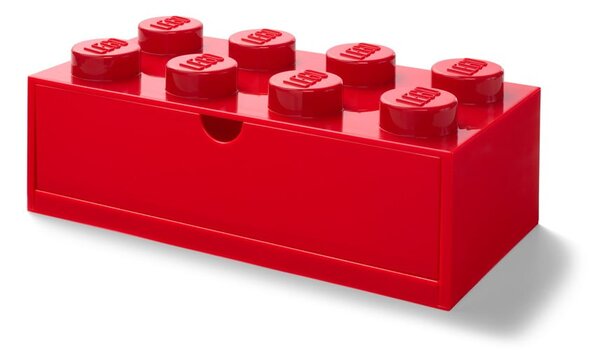 Rdeča škatla za pisalno mizo s predalom LEGO® , 31 x 16 cm