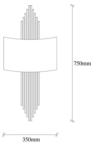 Črna stenska svetilka Opviq lights Sword