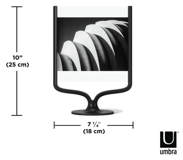 Črn kovinski stoječ okvir 18x25 cm Wishbone – Umbra