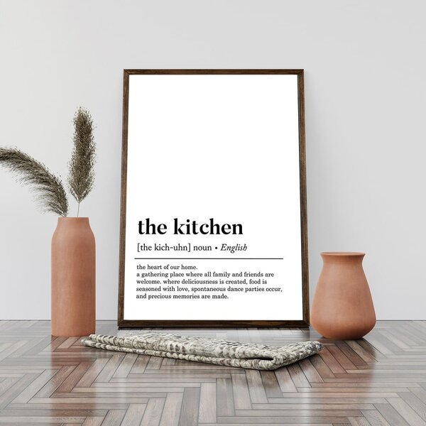 Plakat z okvirjem 50x70 cm Kitchen – Wallity