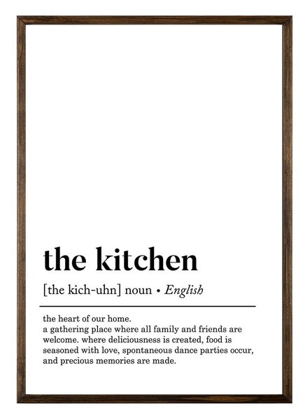 Plakat z okvirjem 50x70 cm Kitchen – Wallity