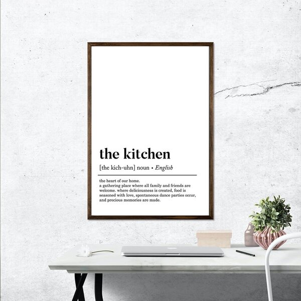 Plakat z okvirjem 50x70 cm Kitchen – Wallity