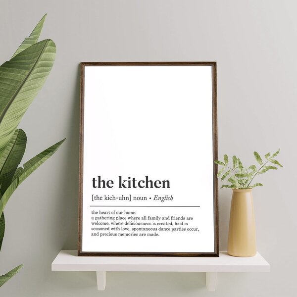 Plakat z okvirjem 50x70 cm Kitchen – Wallity