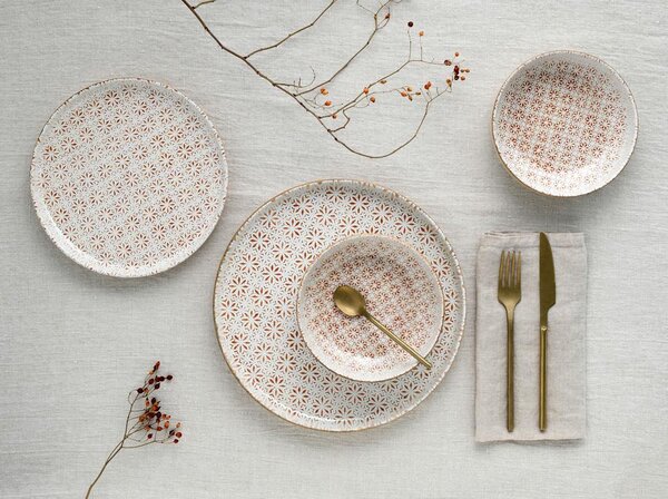 Creatable Jedilni Servis Emiliana Peach, 12-Delni