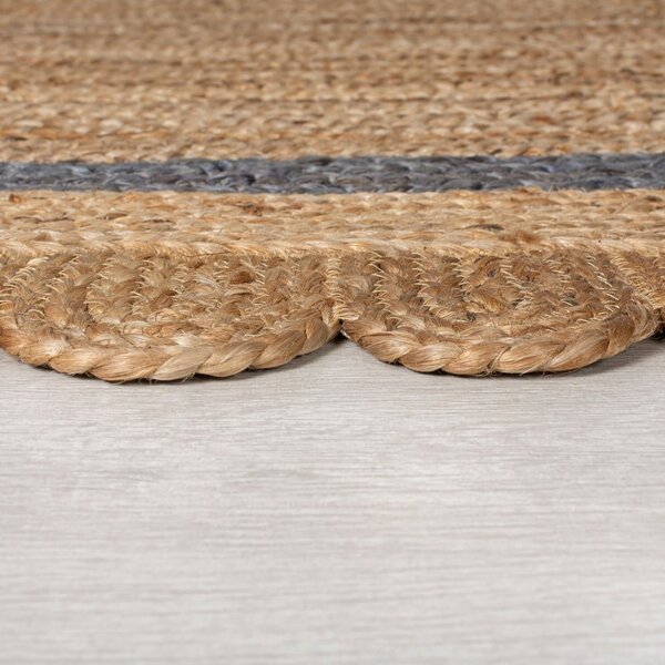 Siva/naravna ročno tkana okrogla preproga iz jute ø 160 cm Grace Grey – Flair Rugs