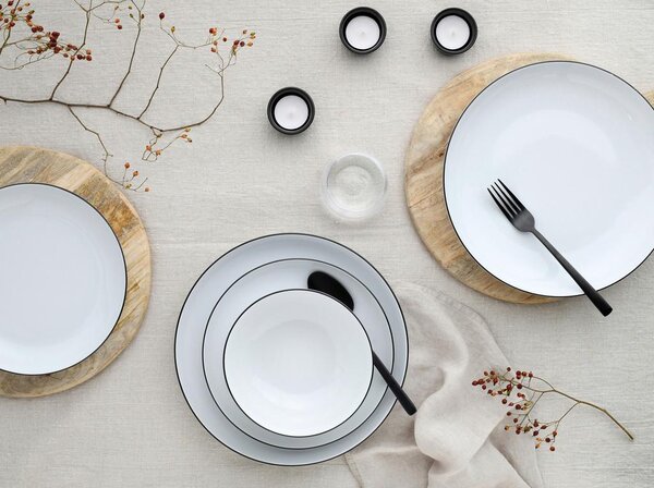 Creatable Jedilni Servis All Round Black Line, 12-Delni