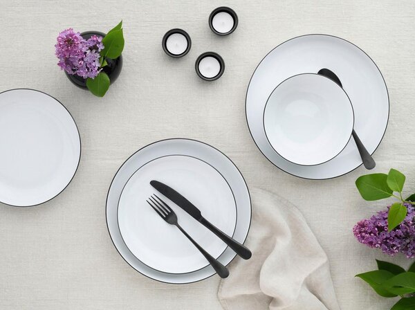 Creatable Jedilni Servis All Round Black Line, 12-Delni