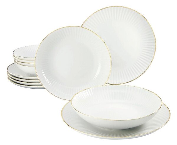 Creatable Jedilni Servis Allegra Goldband, 12-Delni