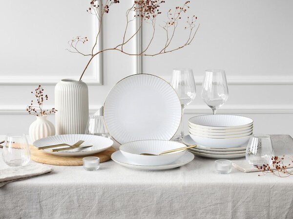 Creatable Jedilni Servis Allegra Goldband, 12-Delni