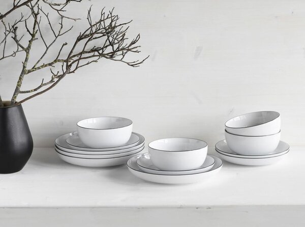 Creatable Jedilni Servis All Round Black Line, 12-Delni