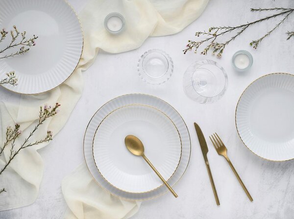 Creatable Jedilni Servis Allegra Goldband, 12-Delni