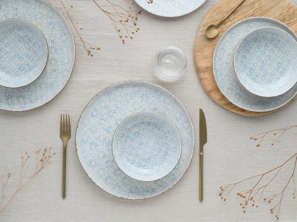 Creatable Jedilni Servis Emiliana Blue, 12-Delni
