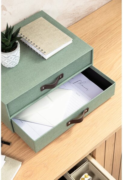 Zelen kartonast organizator za predale Birger Canvas Paper Laminate – Bigso