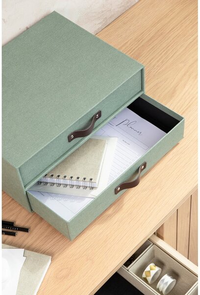 Zelen kartonast organizator za predale Birger Canvas Paper Laminate – Bigso