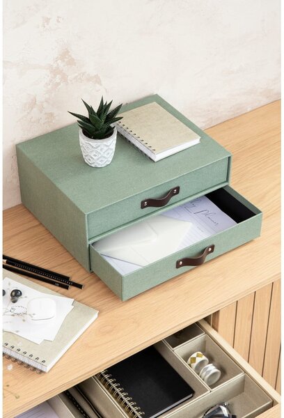 Zelen kartonast organizator za predale Birger Canvas Paper Laminate – Bigso