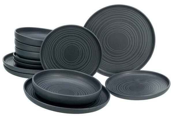 Creatable Jedilni Servis Lava Stone Black, 12-Delni