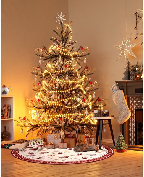 Rdeča okrogla preproga z božičnim motivom iz mešanice bombaža ø 160 cm Toy's Delight Red Christmas – Villeroy&Boch