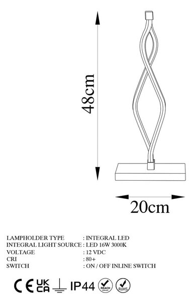 LED namizna svetilka v zlati barvi (višina 48 cm) Zozo – Opviq lights