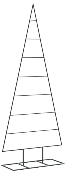 VidaXL Kovinska novoletna jelka za dekoracijo črna 150 cm