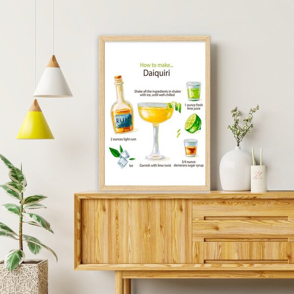 Plakat z okvirjem 40x55 cm Daiquiri – Wallity