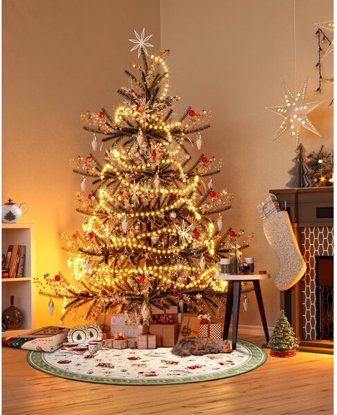 Zelena okrogla preproga z božičnim motivom iz mešanice bombaža ø 160 cm Toy's Delight Green Christmas – Villeroy&Boch