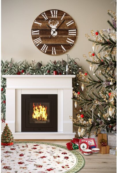 Zelena okrogla preproga z božičnim motivom iz mešanice bombaža ø 160 cm Toy's Delight Green Christmas – Villeroy&Boch