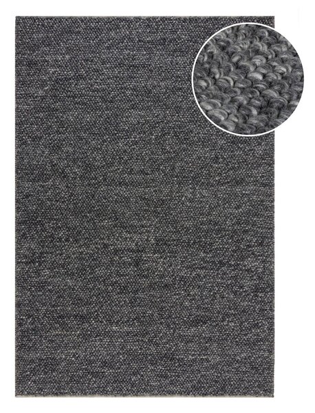 Temno siva ročno tkana preproga iz mešanice volne 120x170 cm Minerals – Flair Rugs