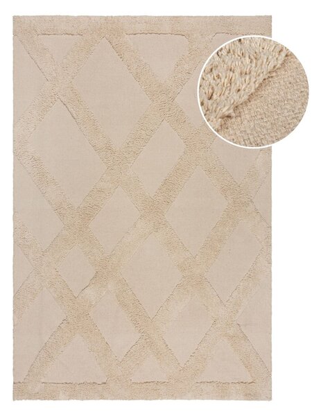 Bež bombažna preproga 80x150 cm Tessa Diamond – Flair Rugs