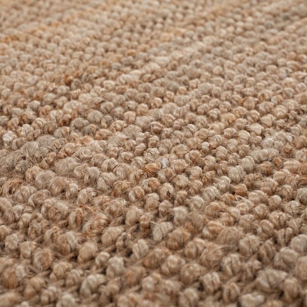 Ročno tkan tekač iz jute v naravni barvi 60x150 cm Jute Boucle – Flair Rugs