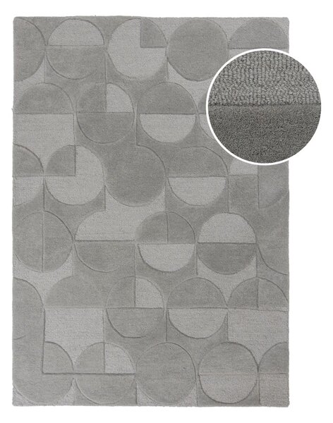 Siva volnena preproga Flair Rugs Gigi, 120 x 170 cm