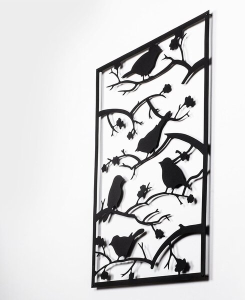 Kovinska stenska dekoracija 47x66 cm Branch & Birds – Wallity