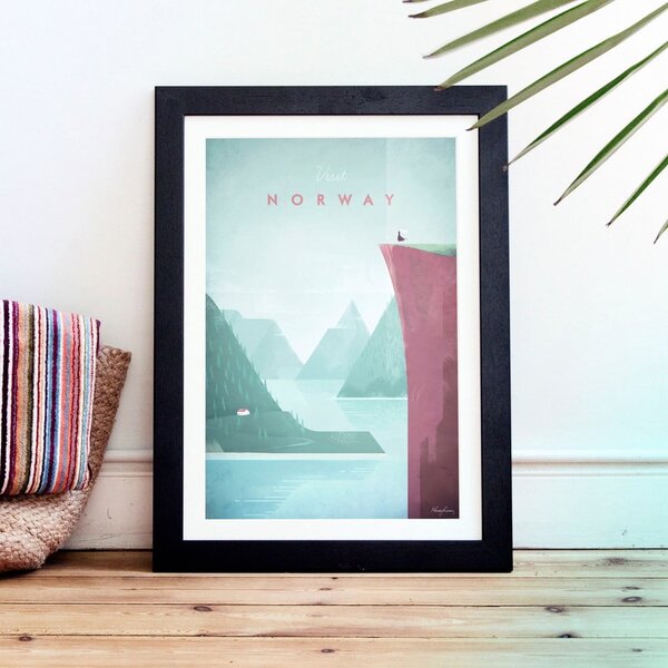 Plakat Travelposter Norway, 30 x 40 cm