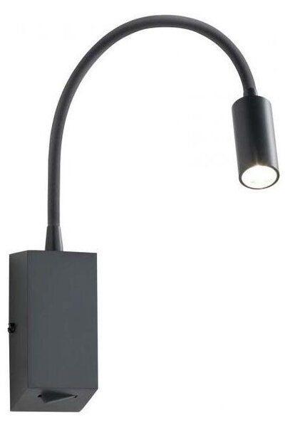 Redo 01-1194 - LED Fleksibilna mala svetilka HELLO LED/3W/230V črna