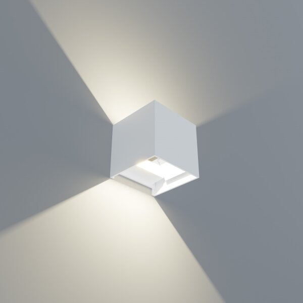 APLED - LED Zunanja stenska svetilka CUBE 2xLED/3W/230V IP65