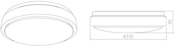 APLED - LED Stropna svetilka LENS R TRICOLOR LED/12W/230V IP41 825lm